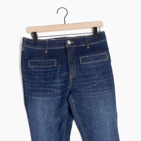 NEW!! Anthropologie PILCRO High Rise Snake Trims Dark Wash Skinny Jeans Size 30 - Picture 5 of 16